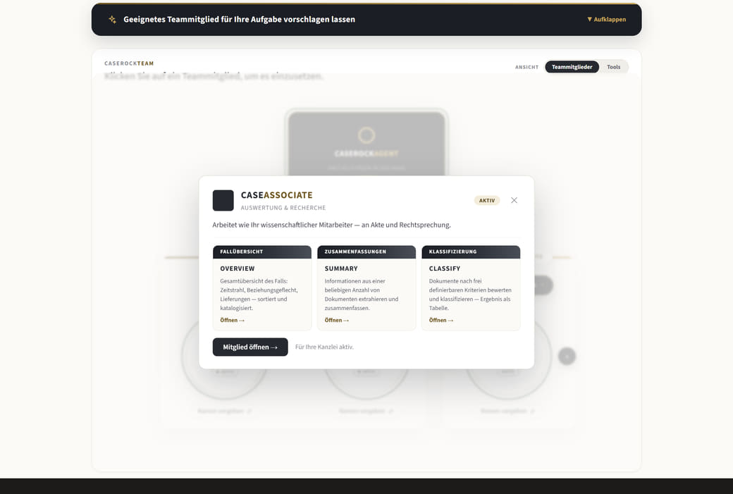 CASEROCKAI Plattform: CASEASSOCIATE